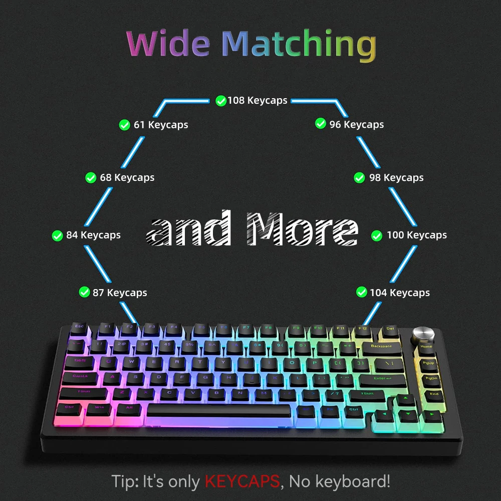 New Pudding PBT Keycaps 129 Ke - Gaming Keyboard Blue Switches review and price