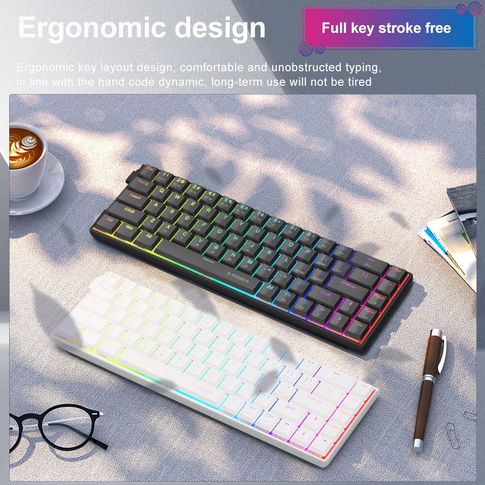 E-YOOSO A68 RGB Mini Slim USB  - Gaming Keyboard E Yooso review and price