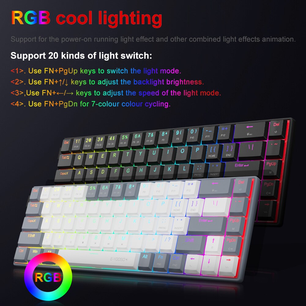 E-YOOSO A68 RGB Mini Slim USB  - Gaming Keyboard E Yooso review and price