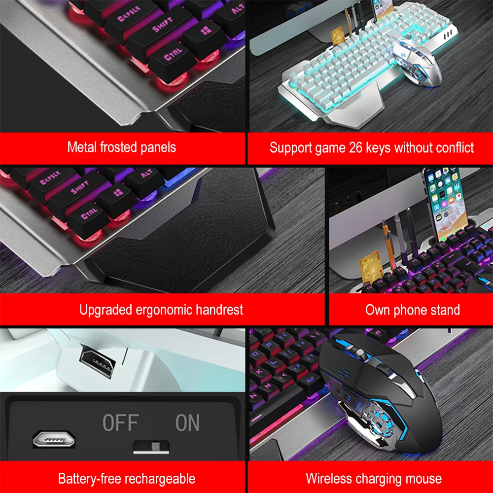 K680 Rechargeable 2.4G wireles - Gaming Keyboard And Mouse Combo review and price