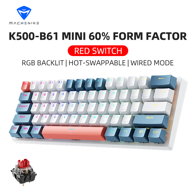 K500-B61 Machenike Mini Mechan - Gaming Keyboard Blue Switches review and price