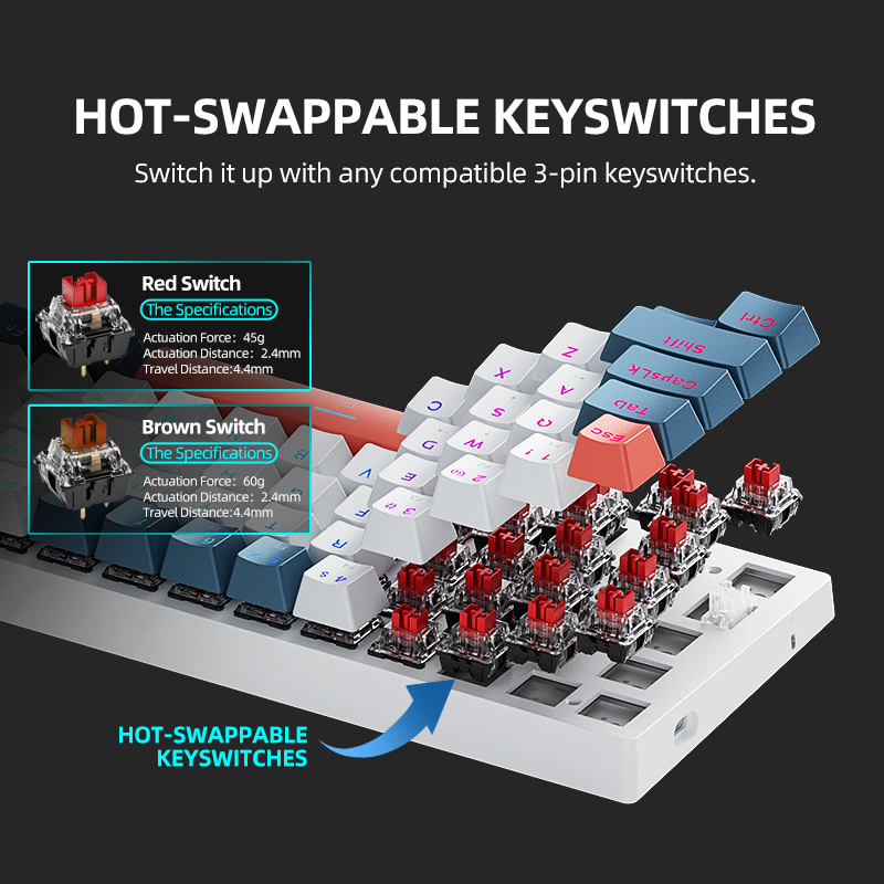 K500-B61 Machenike Mini Mechan - Gaming Keyboard Blue Switches review and price