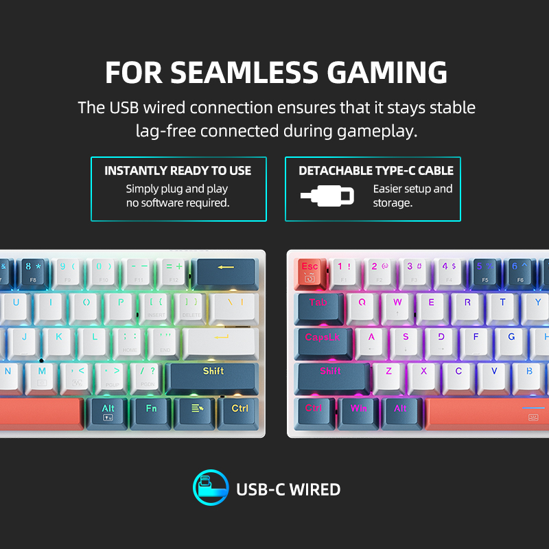 K500-B61 Machenike Mini Mechan - Gaming Keyboard Blue Switches review and price