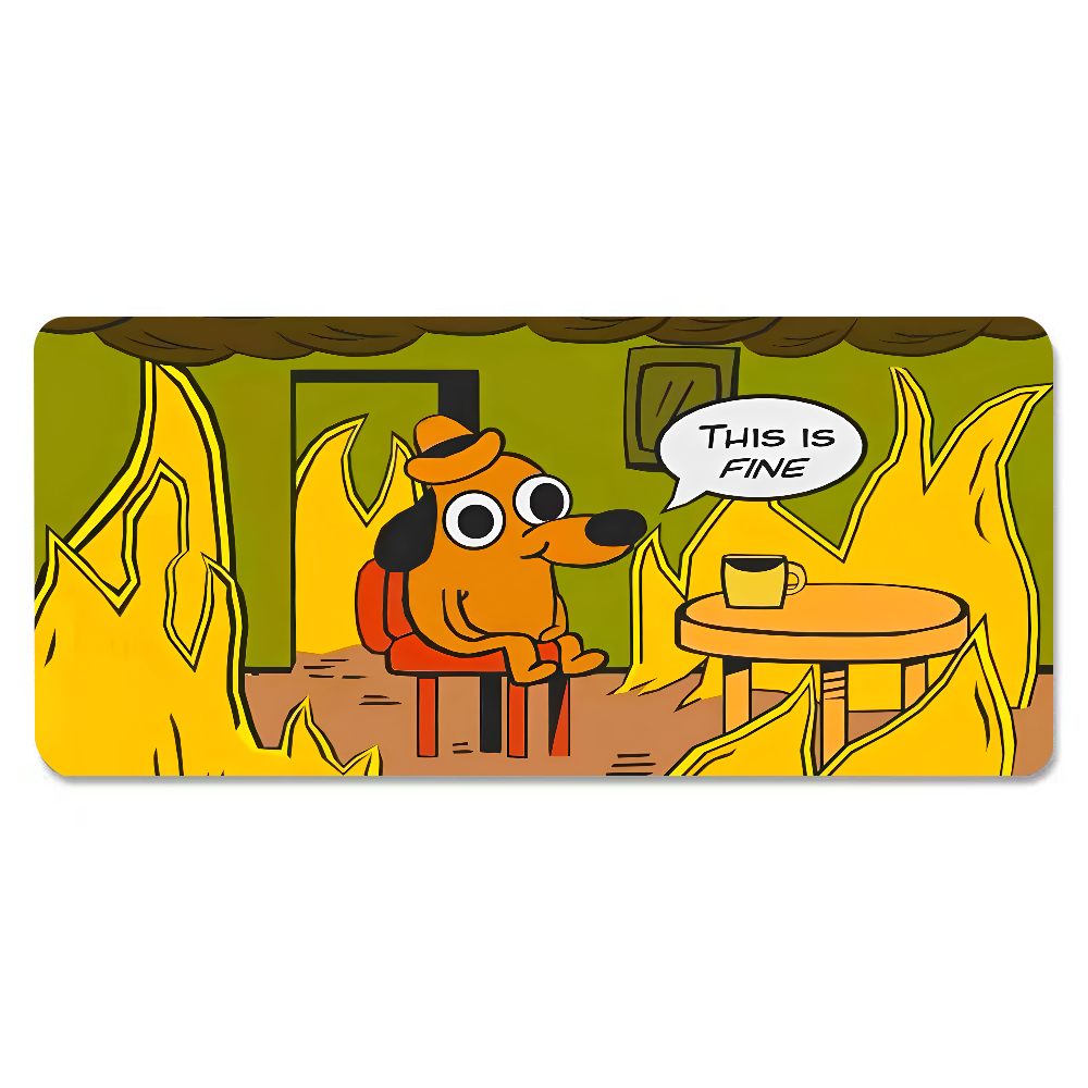This Is Fine Dog Dachshund Mou - Gaming Keyboard Tactile review and price
