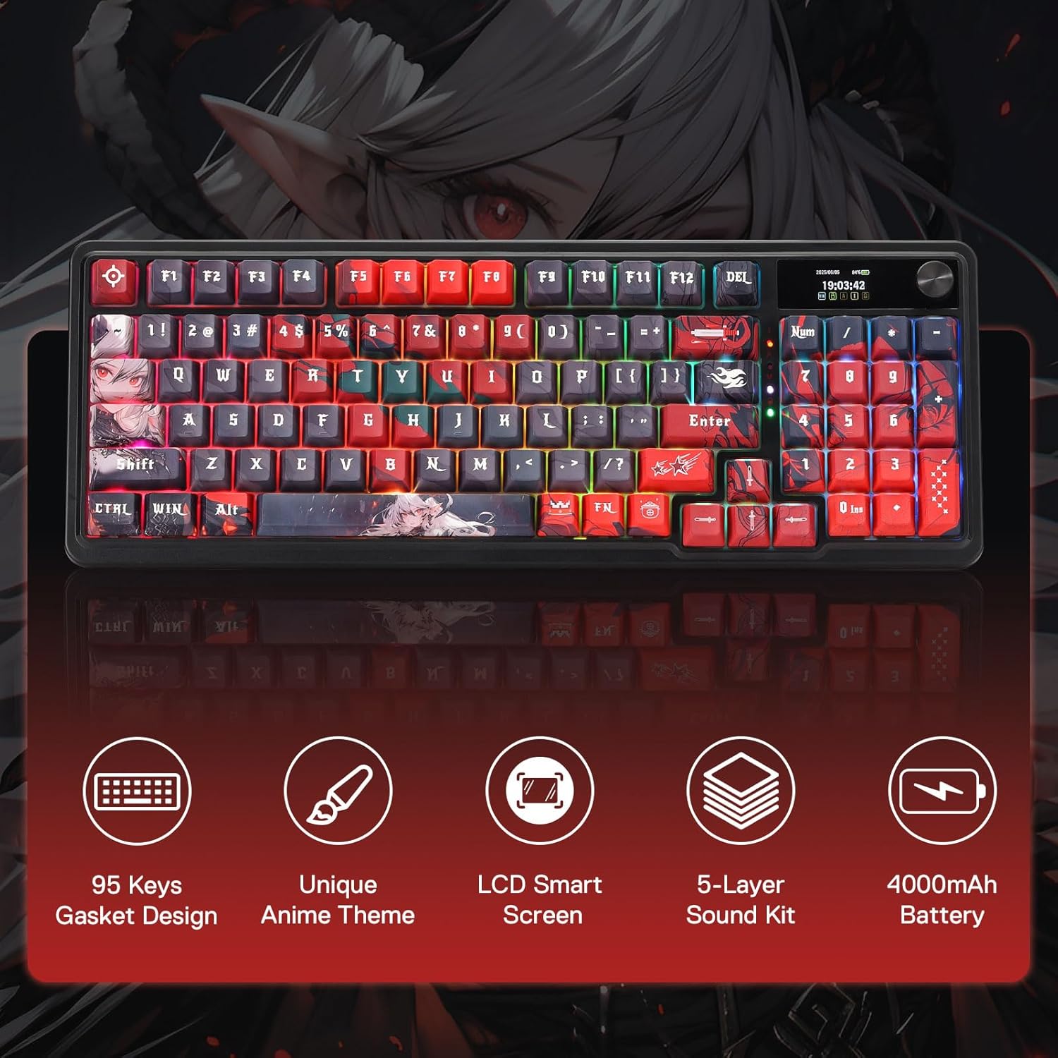 Redragon Wireless Gasket Gamin - Gaming Keyboard Thocky review and price