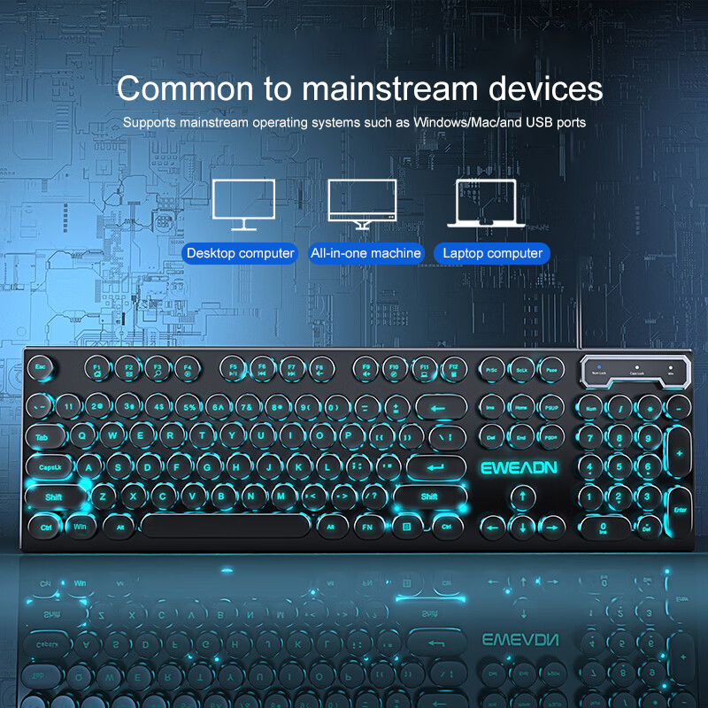 EWEADN Typewriter Gaming Keybo - Gaming Keyboard Typewriter review and price