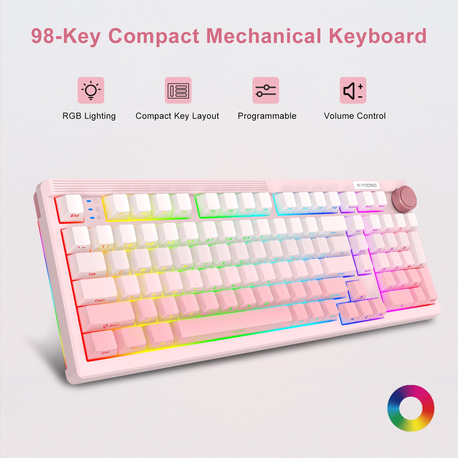 E-YOOSO 98-Key Wired Tri-mode  - Gaming Keyboard E Yooso review and price