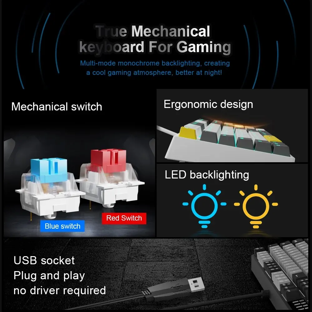 E-YOOSO Z14 USB Mechanical Gam - Gaming Keyboard E Yooso review and price