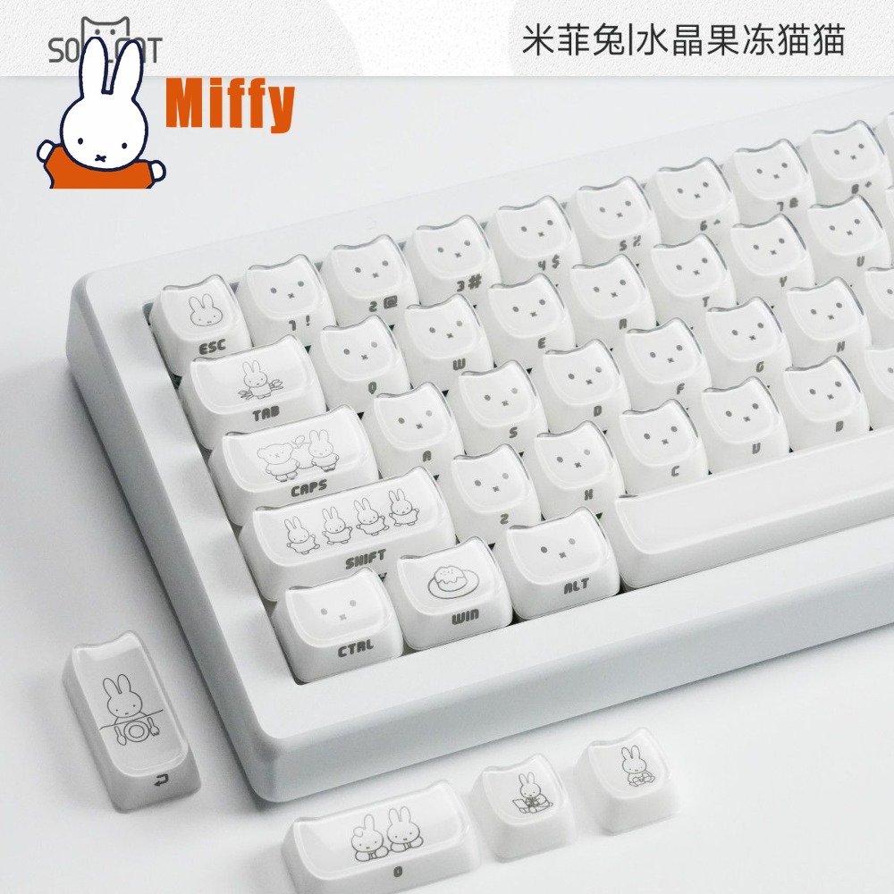 Kawaii Miffy Keycaps Cute Rabb - Gaming Keyboard Ergo review and price