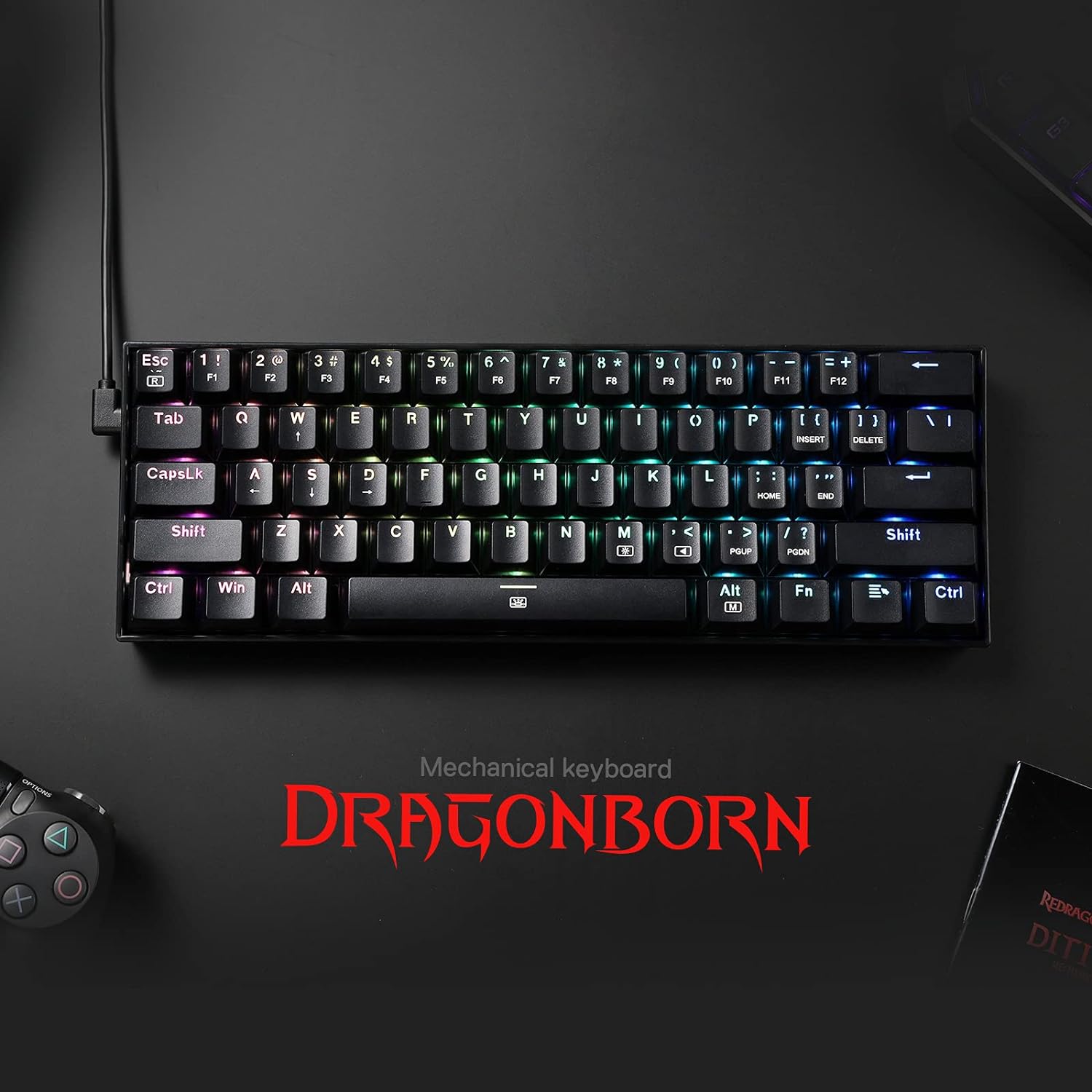 Redragon K630 Dragonborn 60% W - Gaming Keyboard Thocky review and price