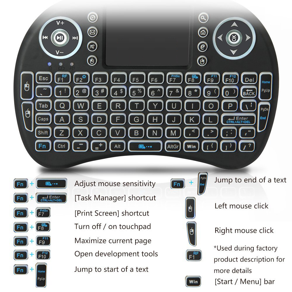 Backlit Mini Wireless Keyboard - Gaming Keyboard And Mouse Combo review and price