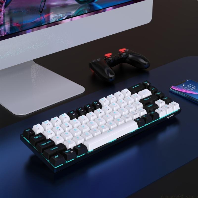Portable 68Keys Mechanical Gam - Keyboard Gaming Blue Switch review and price